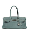 Vintage Hermes Shoulder Birkin 42 JPG Ciel Clemence Palladium Hardware