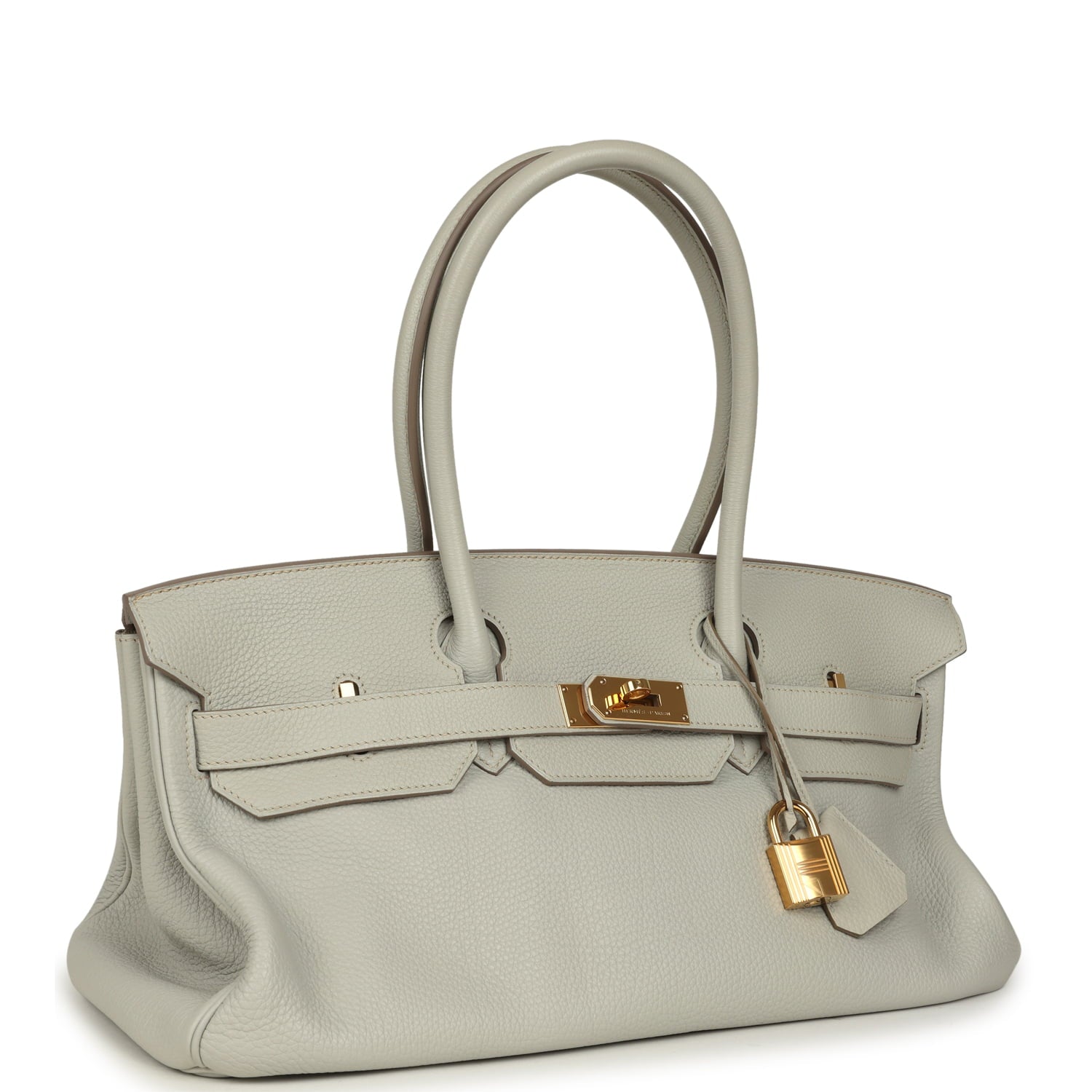 Vintage Hermes Shoulder Birkin 42 JPG Gris Perle Togo Gold Hardware