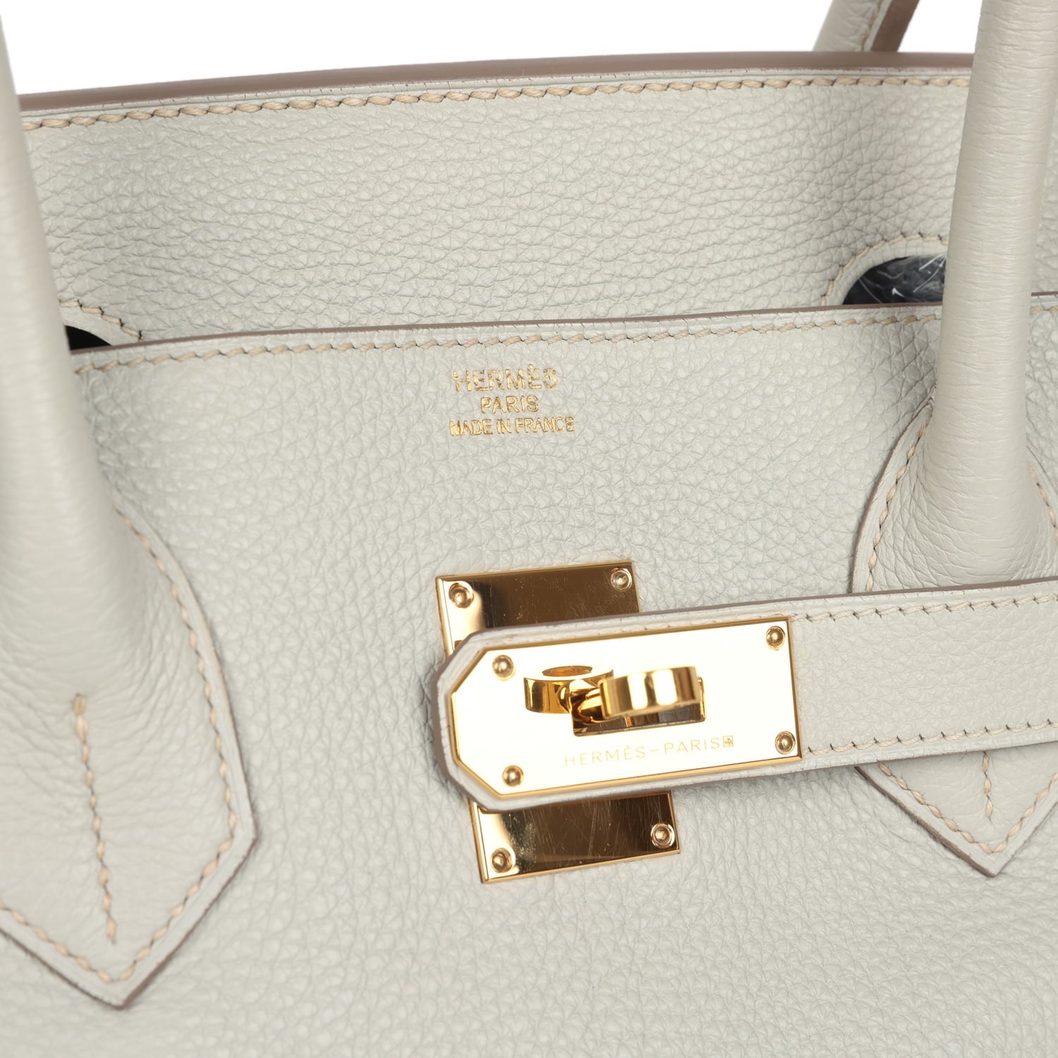 New Hermes Shoulder Birkin 42 JPG Gris Perle Togo Gold Hardware