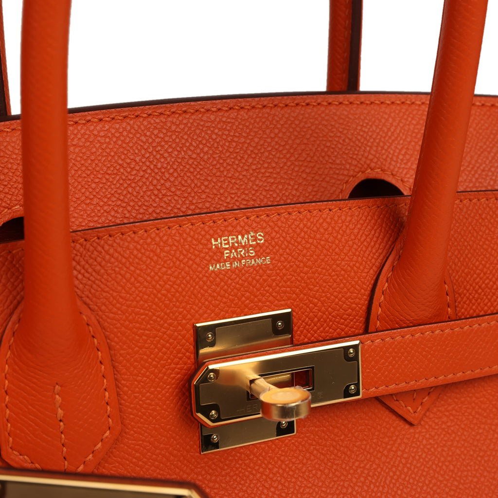 Hermes Birkin 30 Feu Epsom Gold Hardware