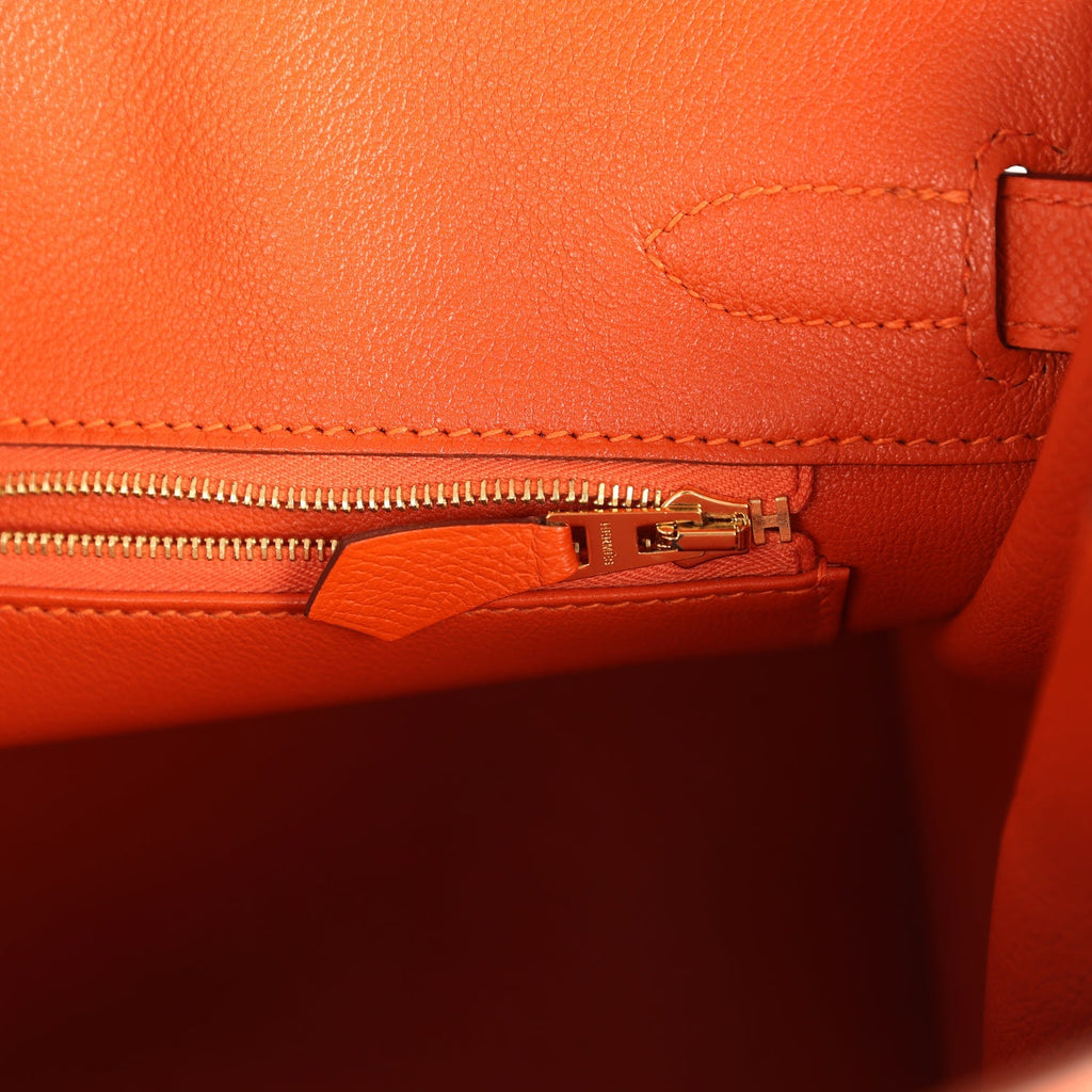 Hermes Birkin 30 Feu Epsom Gold Hardware