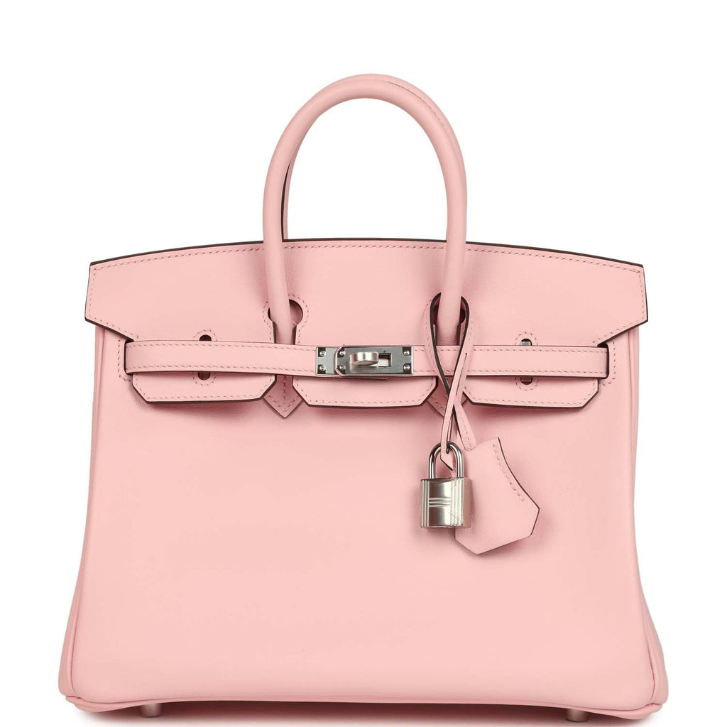 Hermes Birkin 25 Rose Sakura Swift Palladium Hardware