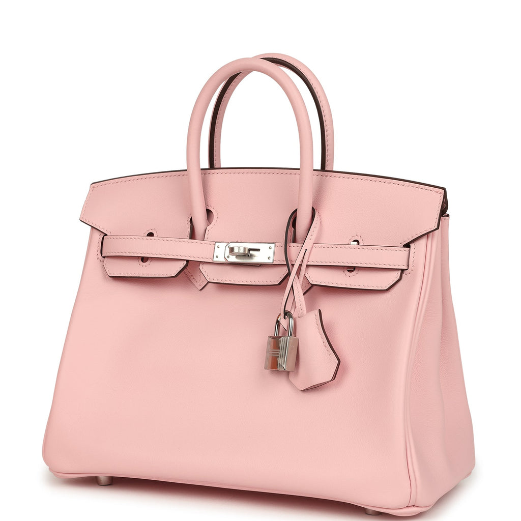 Hermes Birkin 25 Rose Sakura Swift Palladium Hardware
