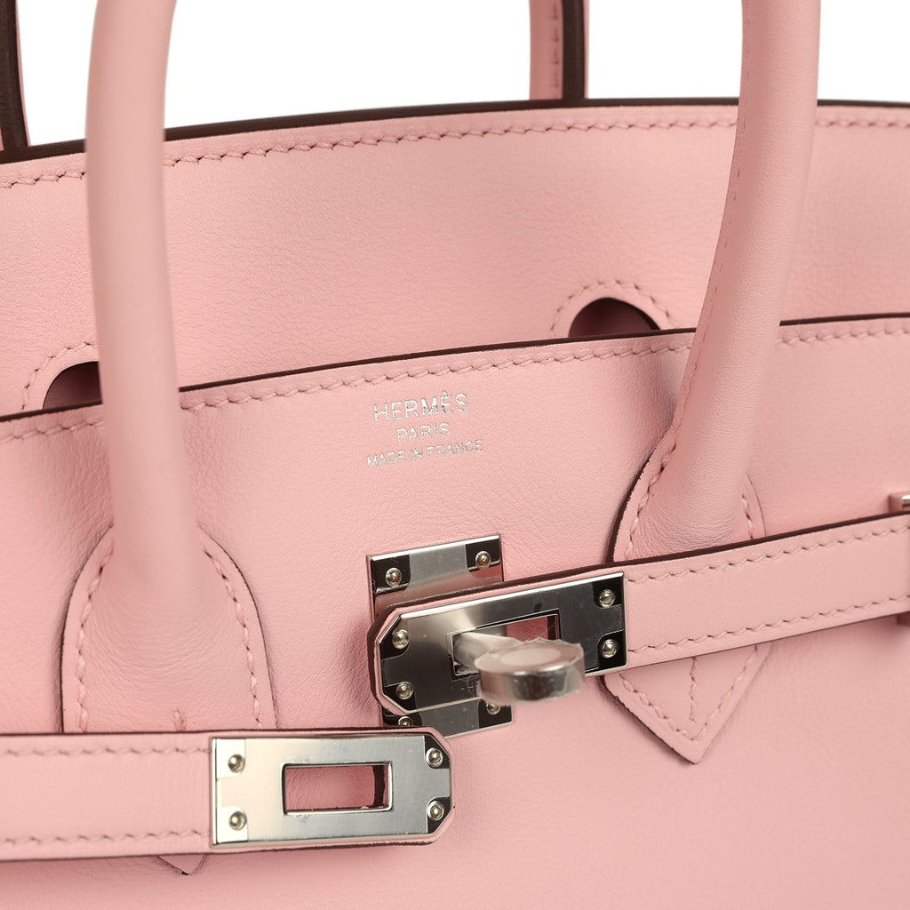Hermes Birkin 25 Rose Sakura Swift Palladium Hardware