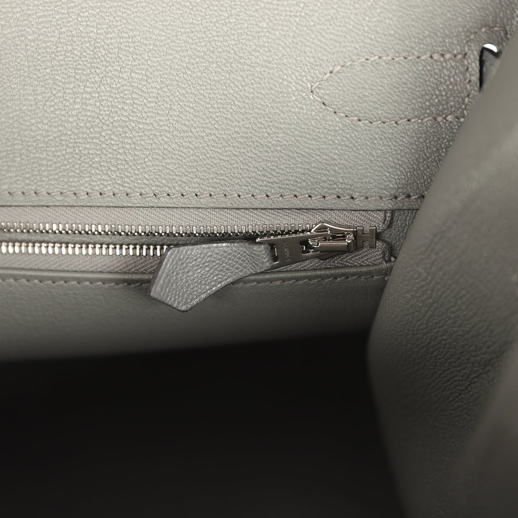 Hermes Birkin Sellier 30 Gris Meyer Madame Palladium Hardware