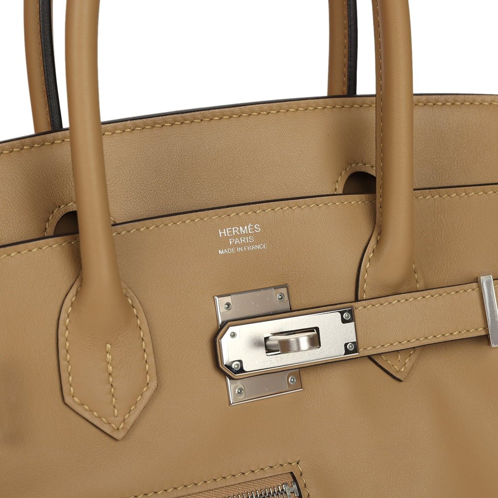 Hermes Colormatic Birkin 30 Poussiere Swift Palladium Hardware
