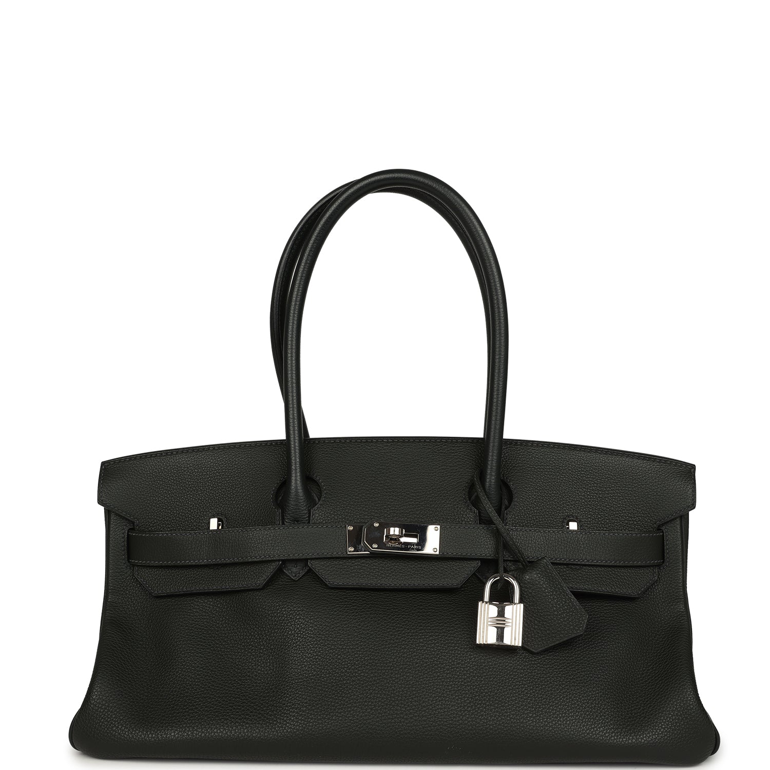 Hermes Shoulder Birkin 42 JPG Vert Fonce Togo Palladium Hardware