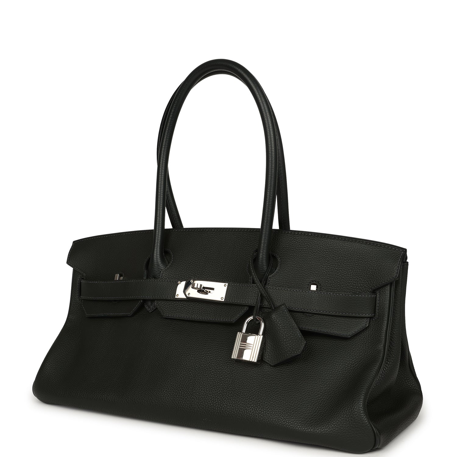 Hermes Shoulder Birkin 42 JPG Vert Fonce Togo Palladium Hardware