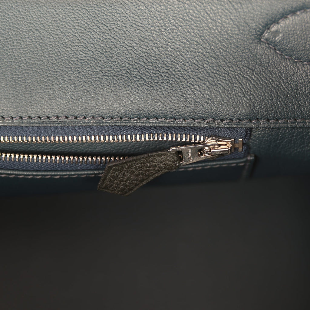 Hermes Shoulder Birkin 42 JPG Vert Fonce Togo Palladium Hardware