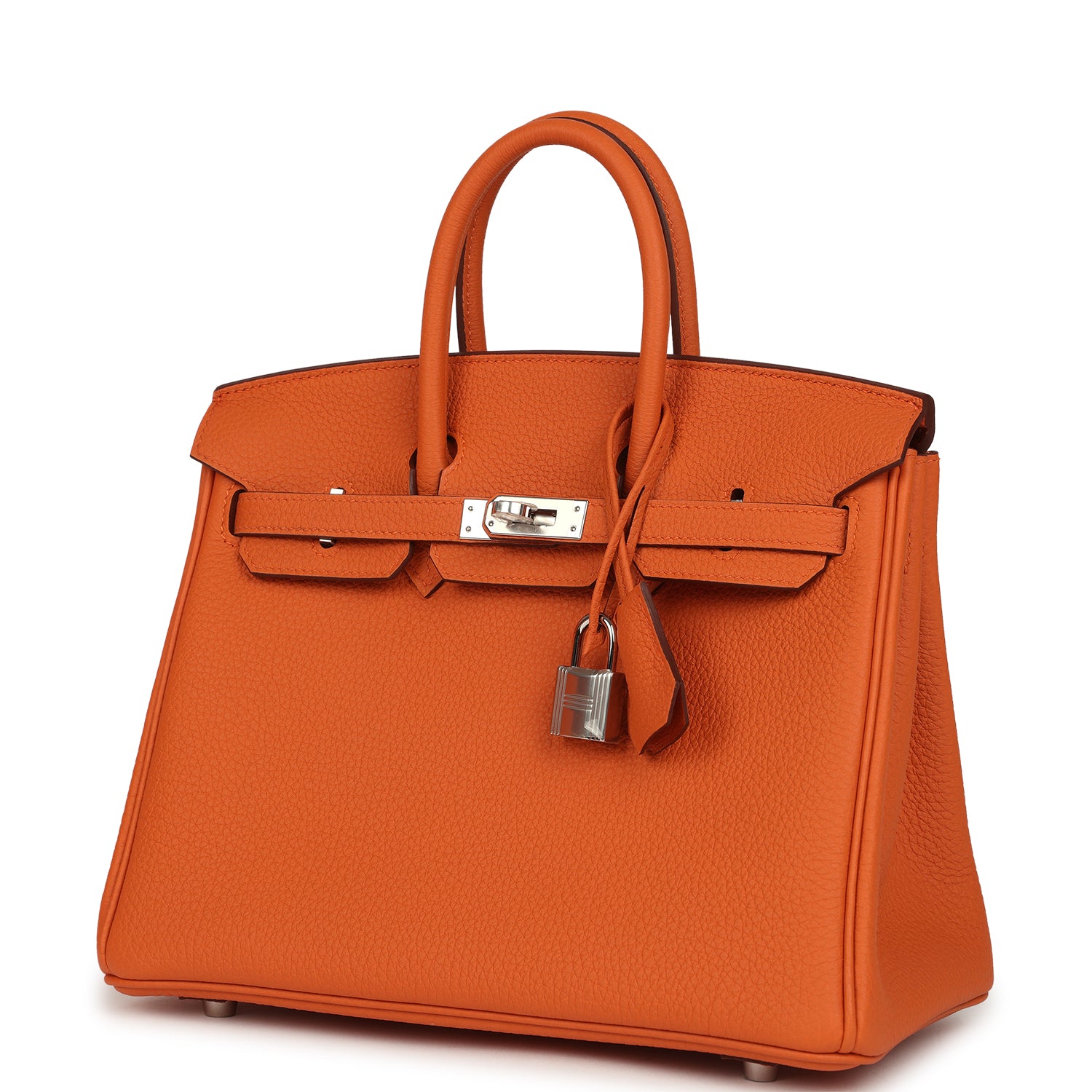 Hermes Birkin 25 Orange Togo Palladium Hardware