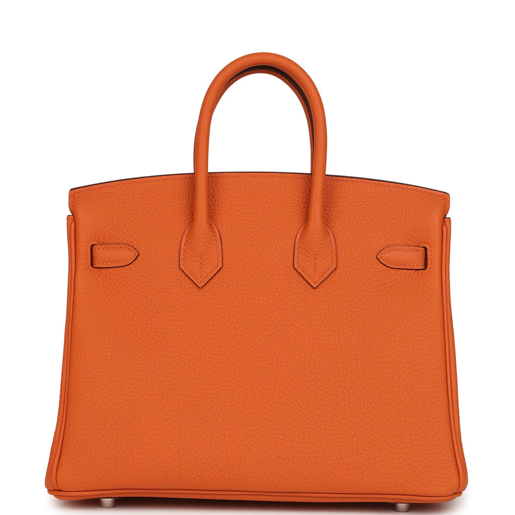 Hermes Birkin 25 Orange Togo Palladium Hardware