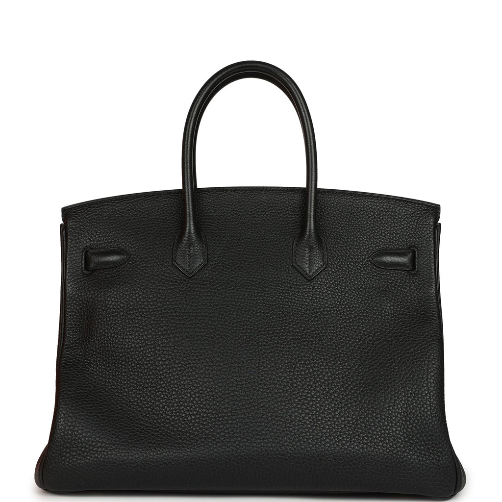 Pre-owned Hermes Birkin 35 Black Togo Gold Hardware