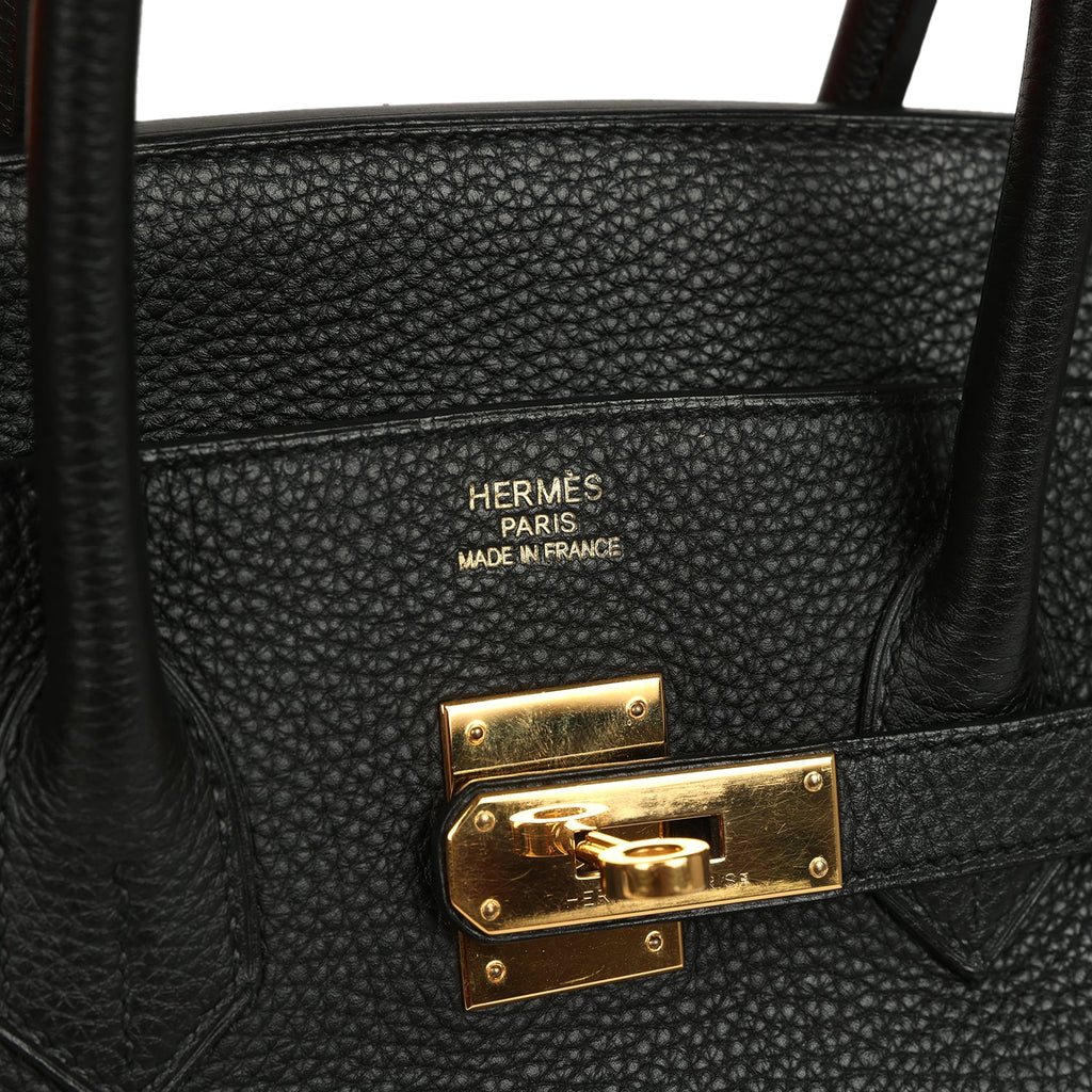 Pre-owned Hermes Birkin 35 Black Togo Gold Hardware