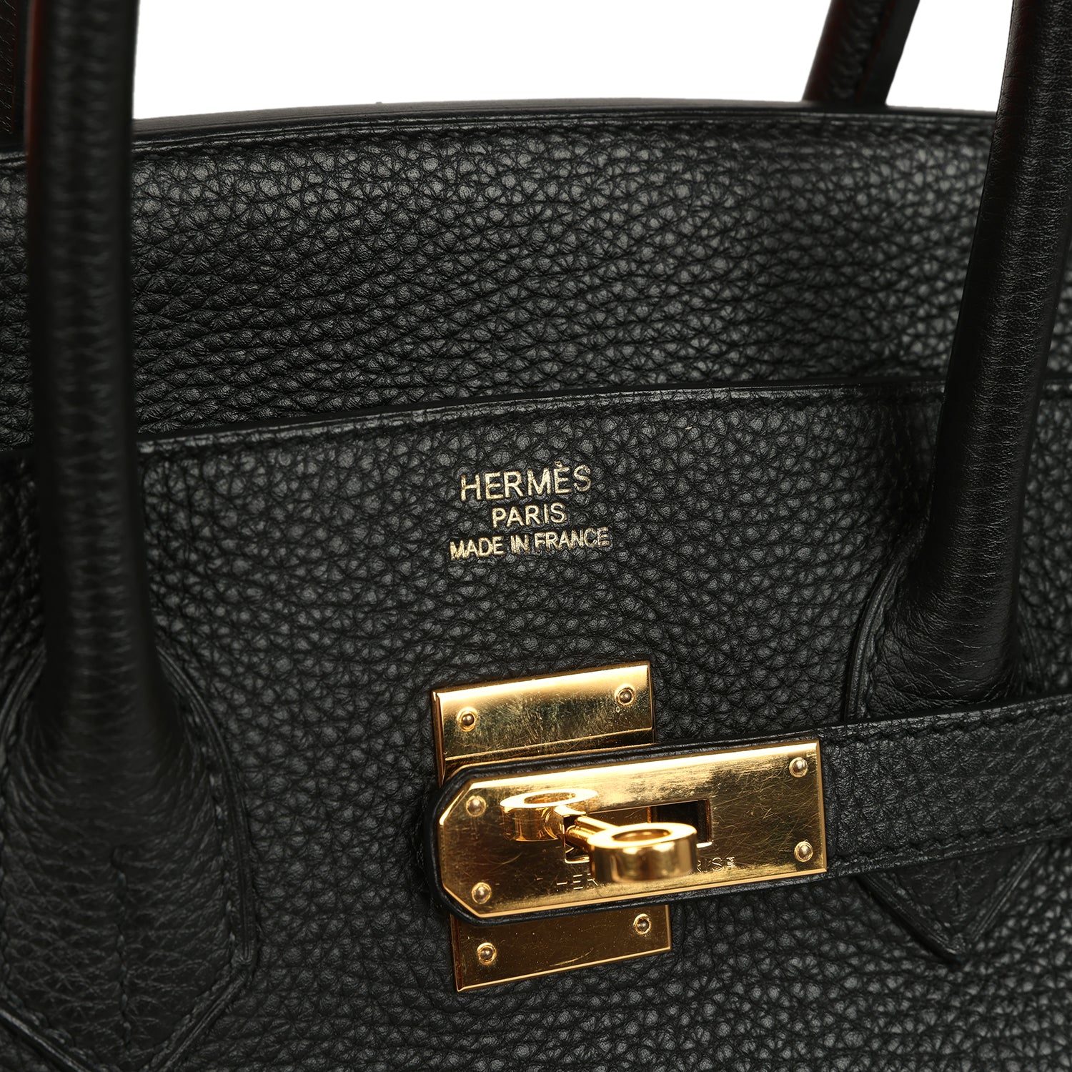 Pre-owned Hermes Birkin 35 Black Togo Gold Hardware