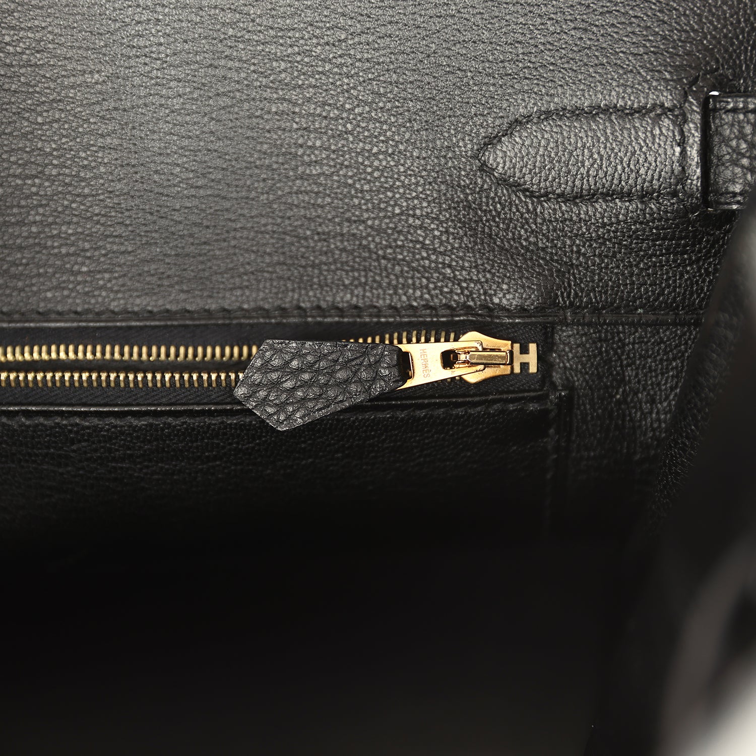 Pre-owned Hermes Birkin 35 Black Togo Gold Hardware