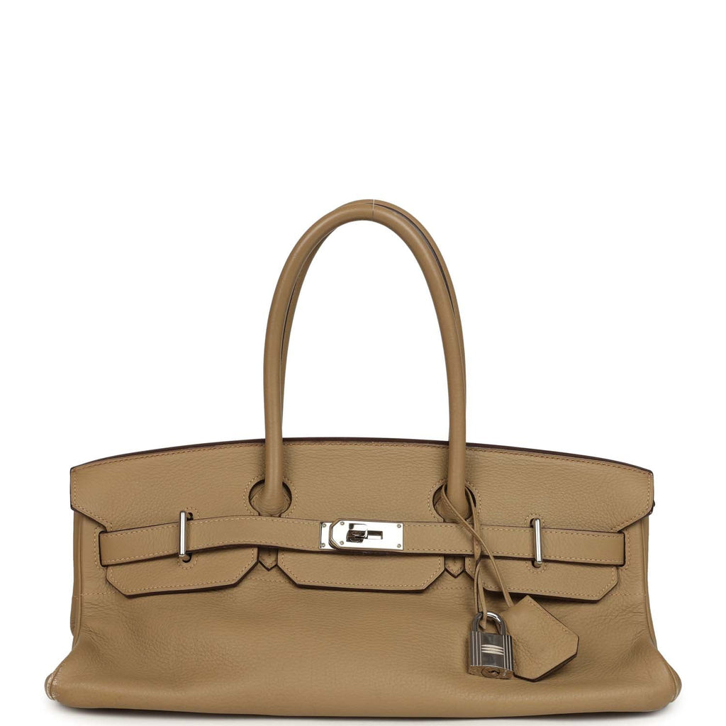 New Hermes Shoulder Birkin 42 JPG Poussiere Clemence Palladium Hardware