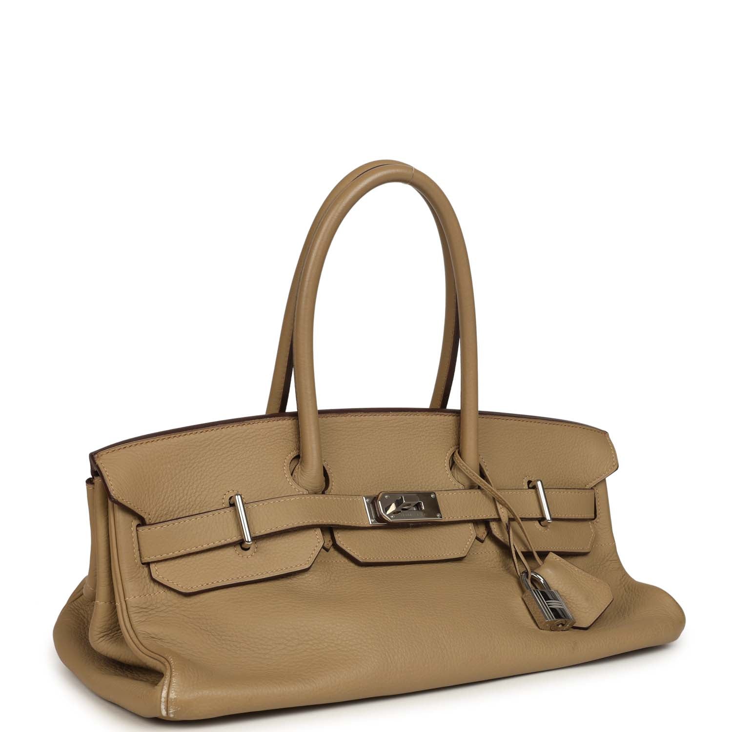 New Hermes Shoulder Birkin 42 JPG Poussiere Clemence Palladium Hardware