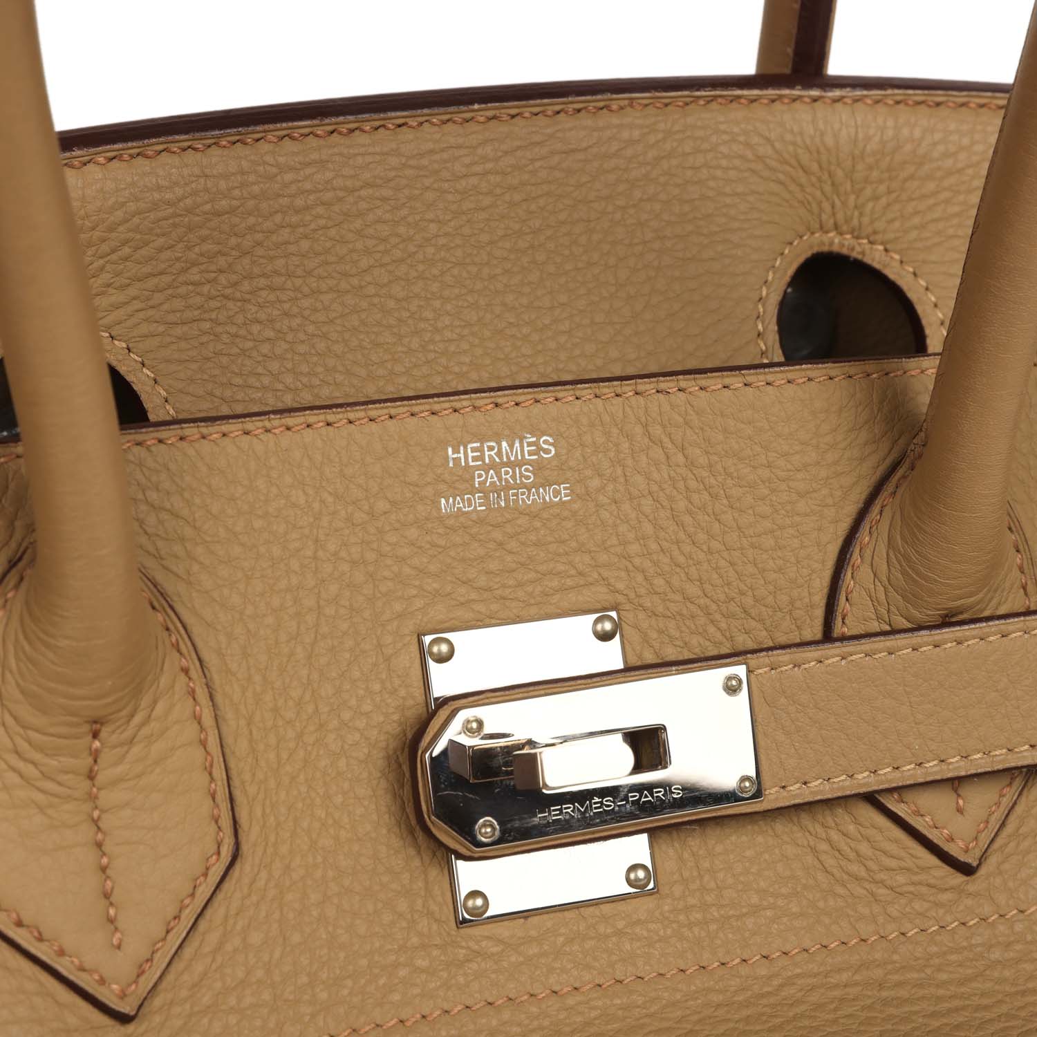 Vintage Hermes Shoulder Birkin 42 JPG Poussiere Clemence Palladium Hardware