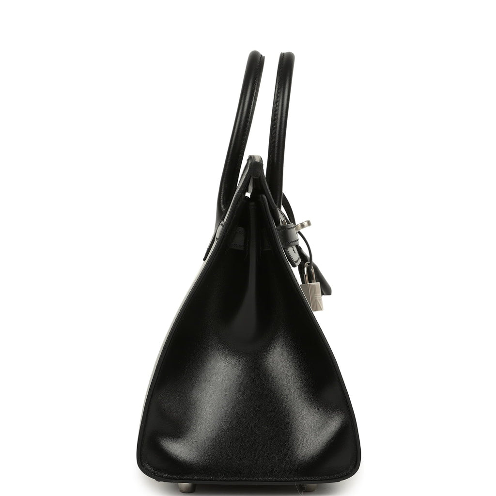 Hermes Birkin Sellier 25 Black Box Palladium Hardware