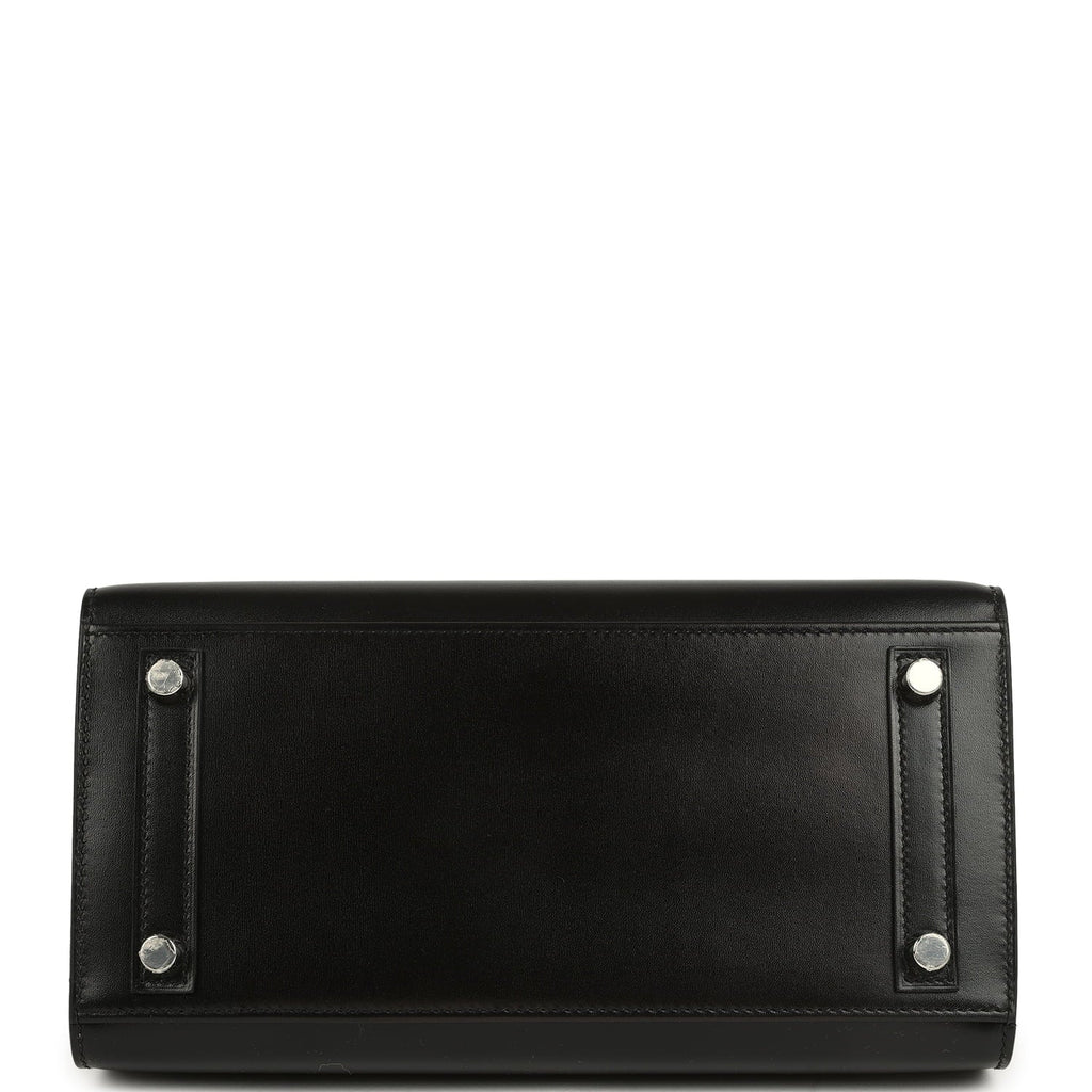 Hermes Birkin Sellier 25 Black Box Palladium Hardware