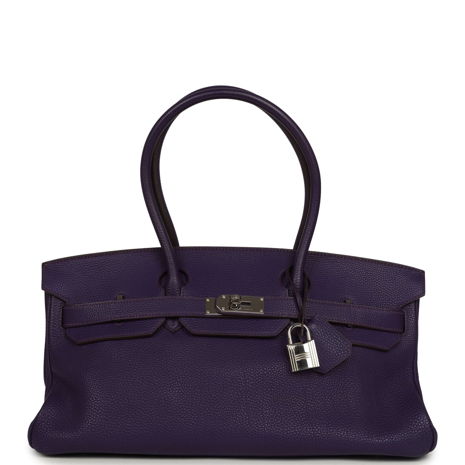 Vintage Hermes Shoulder Birkin 42 JPG Iris Togo Palladium Hardware