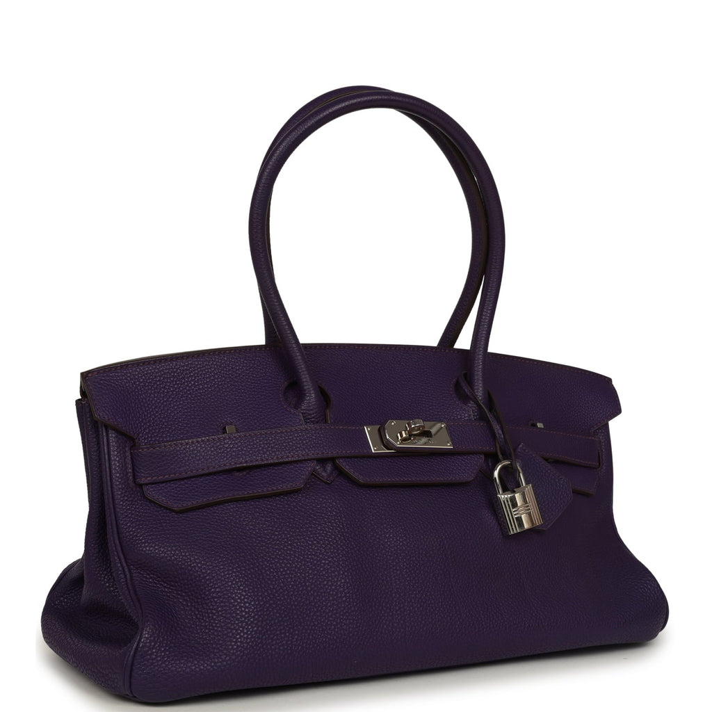 Vintage Hermes Shoulder Birkin 42 JPG Iris Togo Palladium Hardware