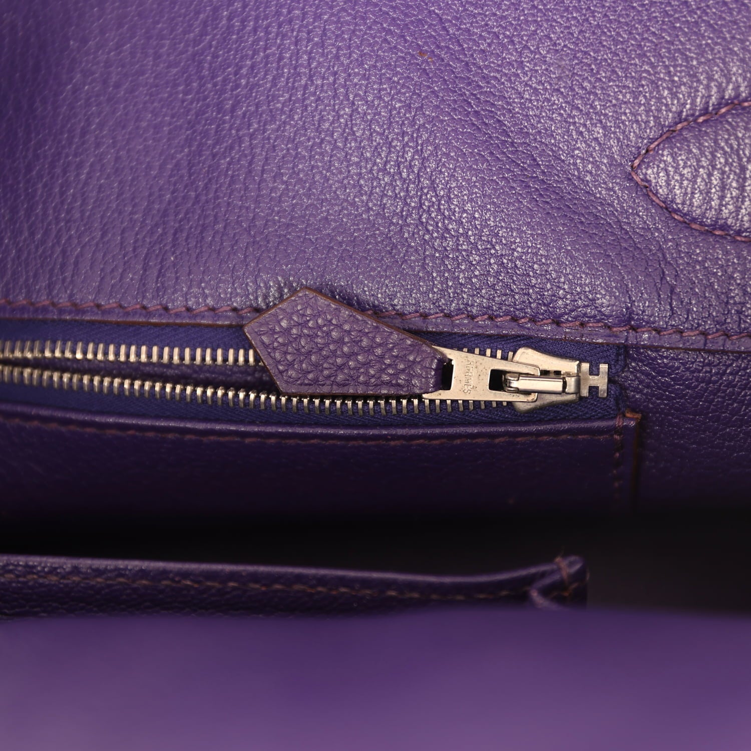 Vintage Hermes Shoulder Birkin 42 JPG Iris Togo Palladium Hardware