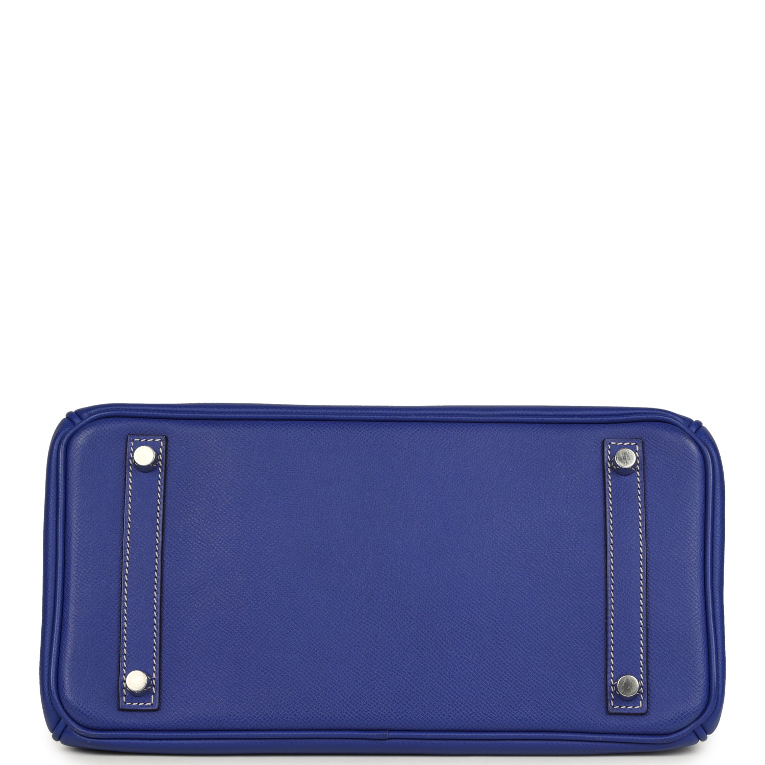 Pre-owned Hermes Birkin 30 Bleu Electric Candy Verso Epsom Palladium Hardware
