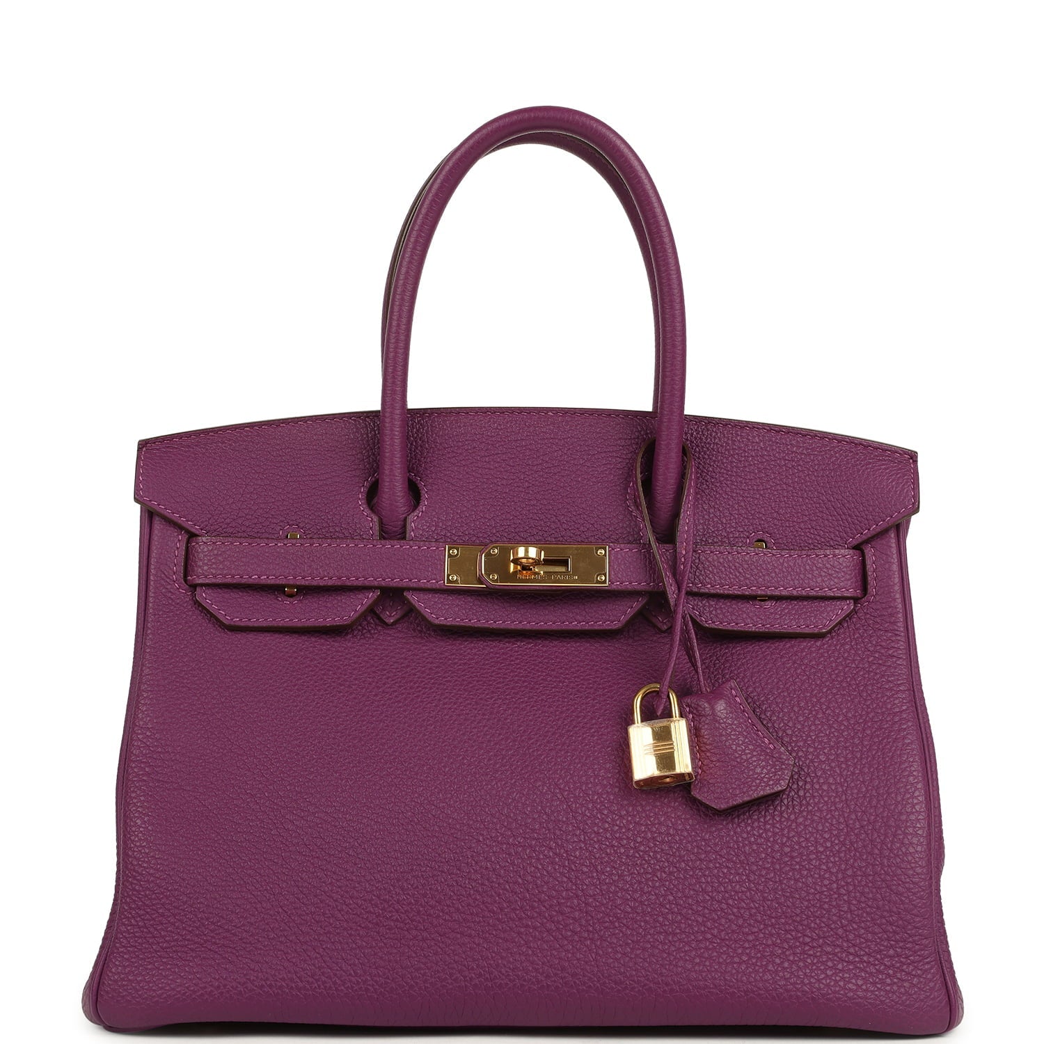 Pre-owned Hermes Birkin 30 Anemone Togo Gold Hardware