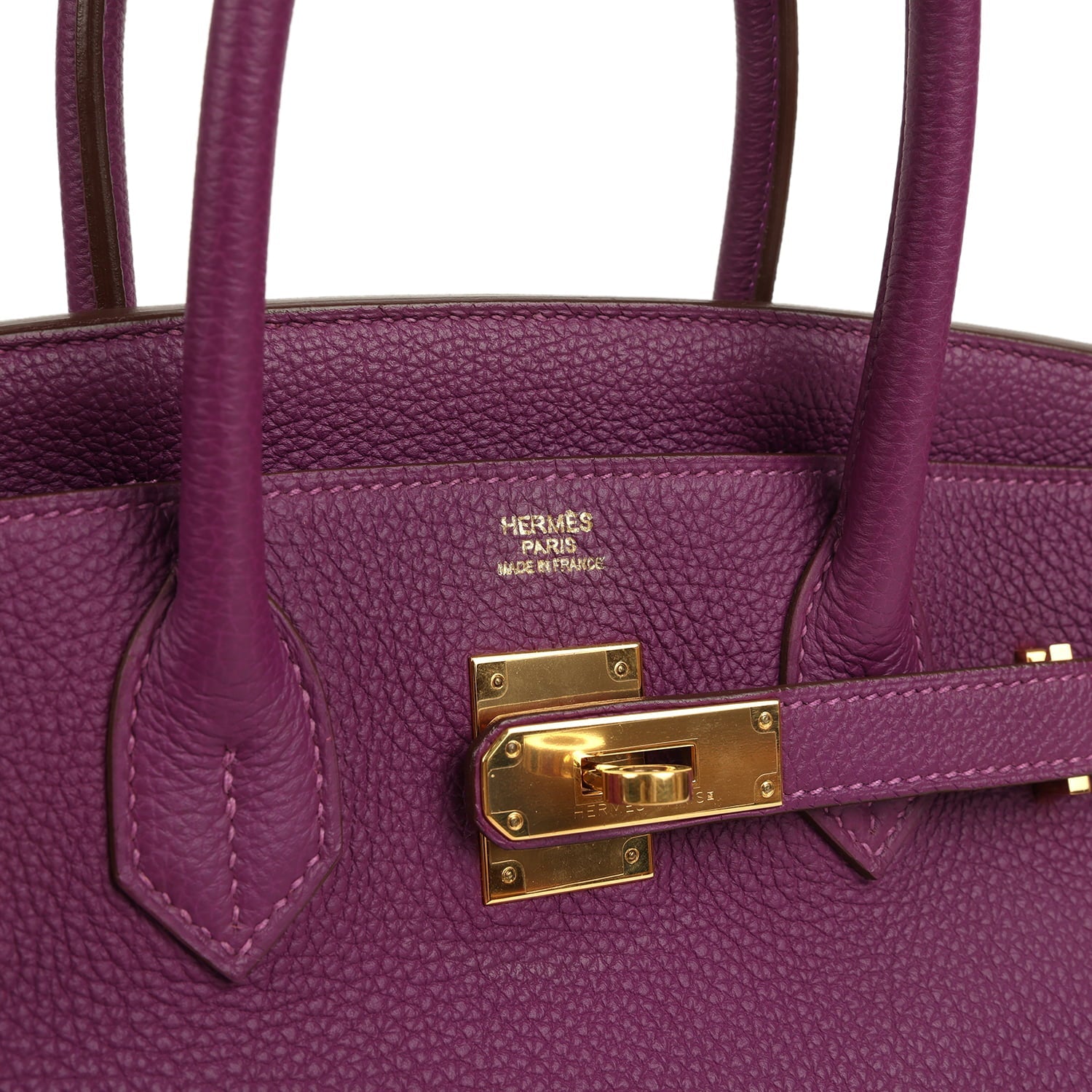 Pre-owned Hermes Birkin 30 Anemone Togo Gold Hardware
