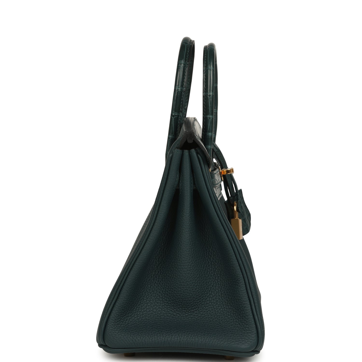 Hermes Birkin 25 Vert Cypress Togo and Matte Alligator Touch Gold Hardware