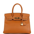 Pre-owned Hermes Birkin 30 Toffee Epsom Gold Hardware