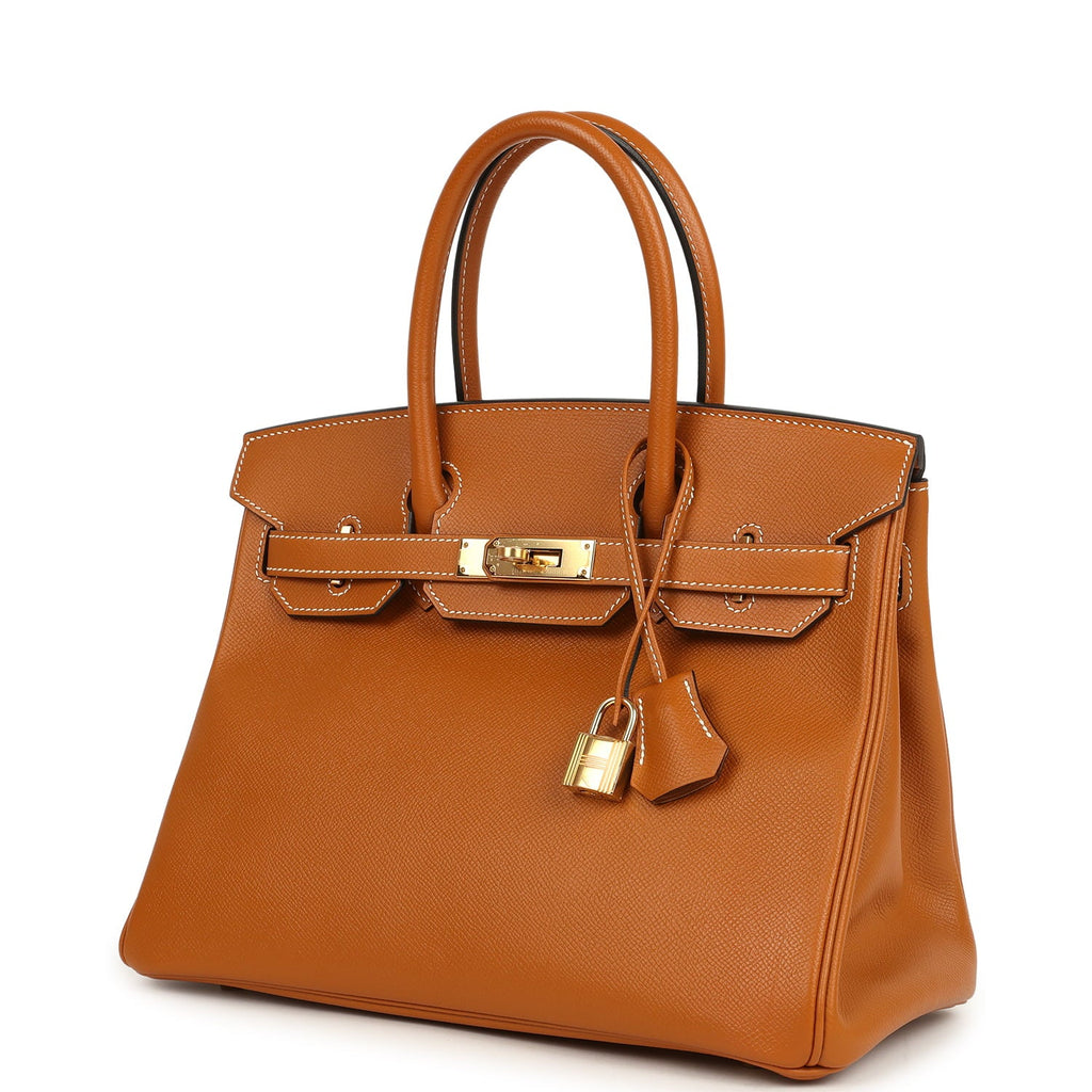 Pre-owned Hermes Birkin 30 Toffee Epsom Gold Hardware
