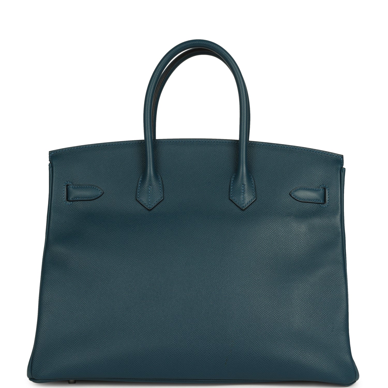 Pre-owned Hermes Birkin 35 Colvert Epsom Palladium Hardware