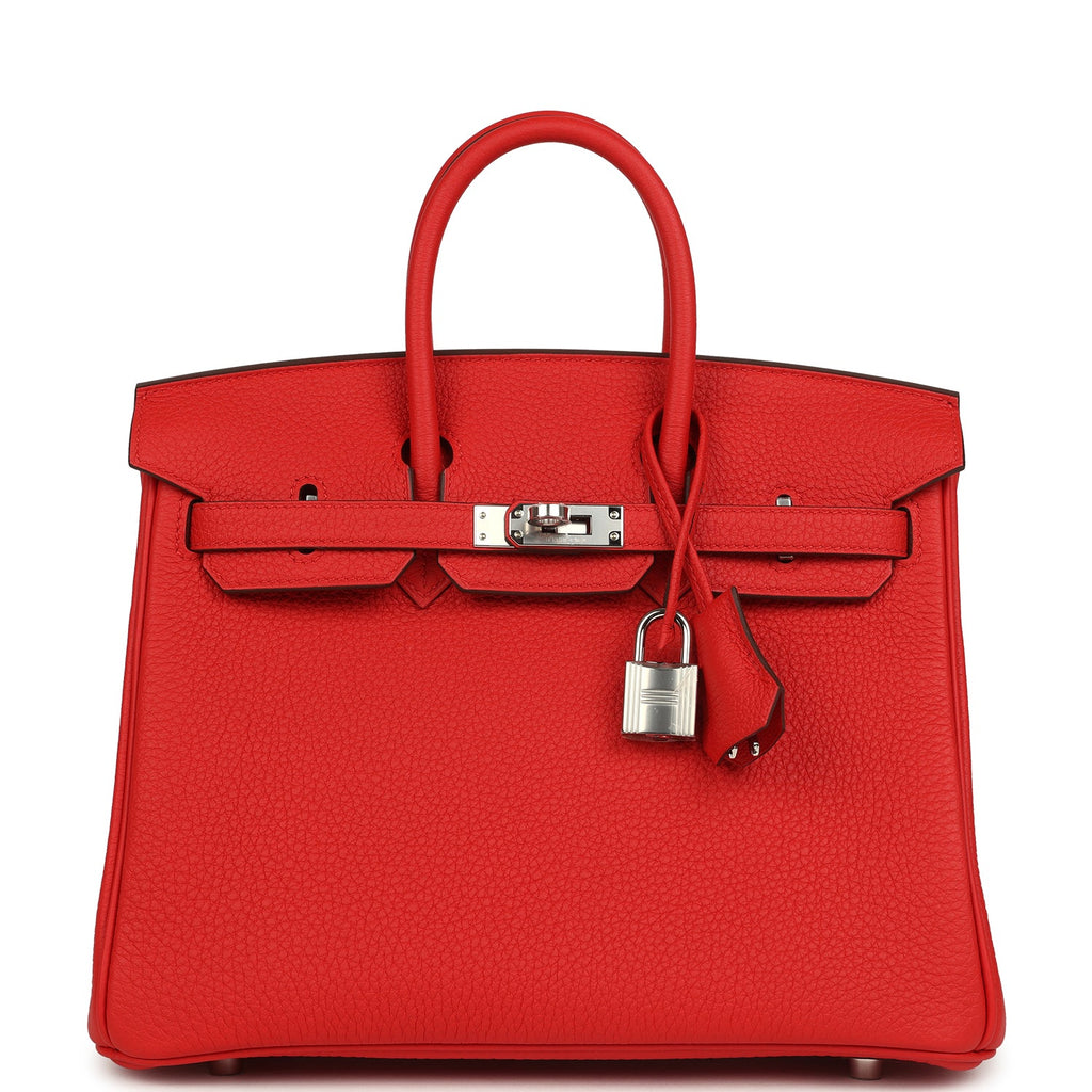Hermes Birkin 25 Rouge Radieux Togo Palladium Hardware