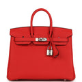 Hermes Birkin 25 Rouge Radieux Togo Palladium Hardware