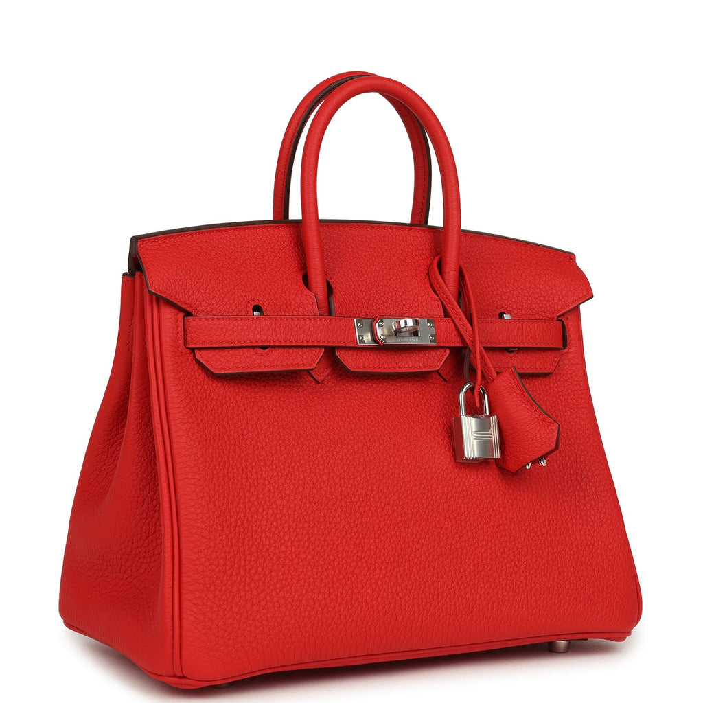 Hermes Birkin 25 Rouge Radieux Togo Palladium Hardware