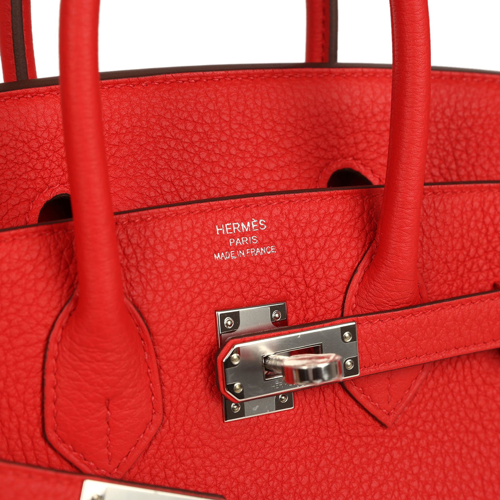 Hermes Birkin 25 Rouge Radieux Togo Palladium Hardware