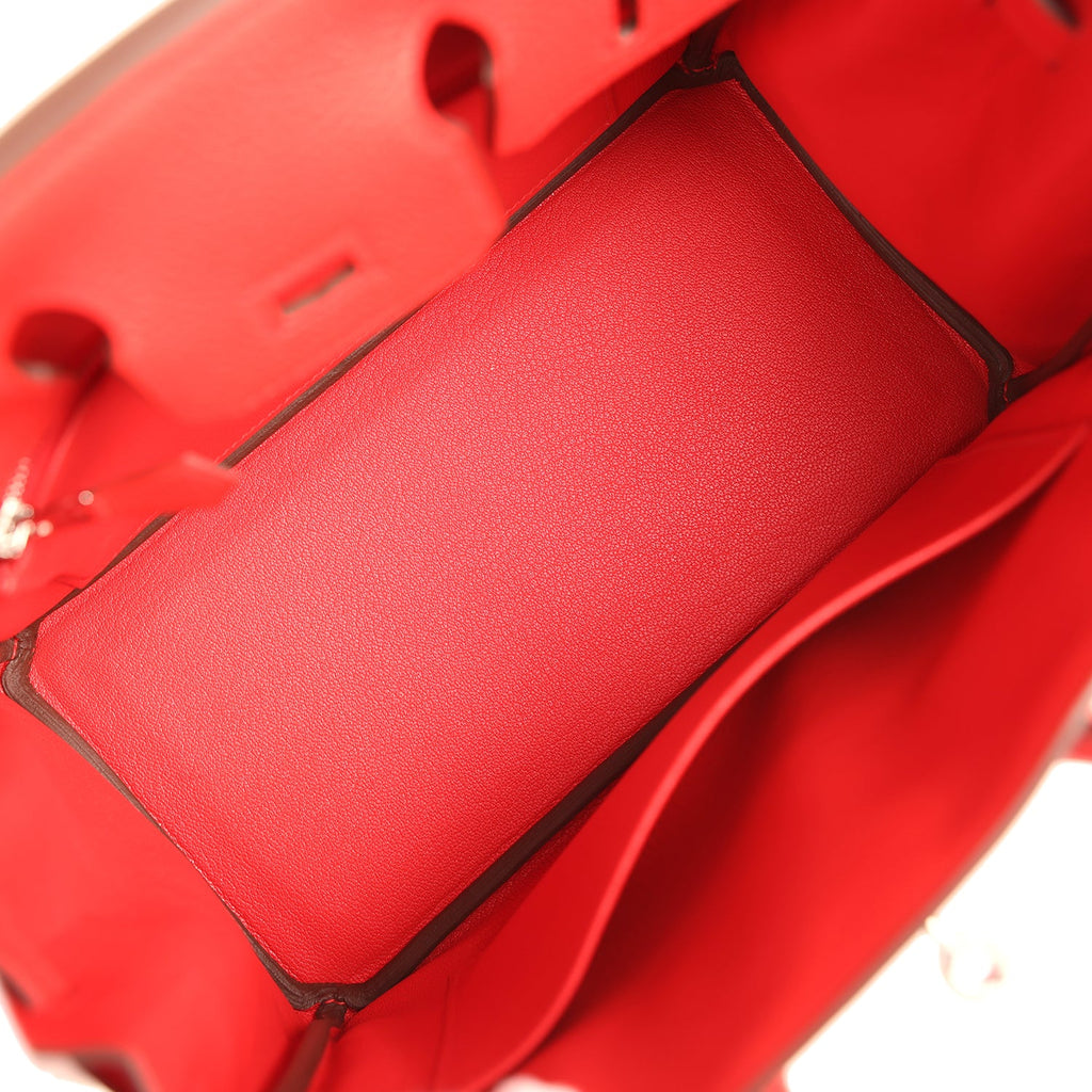 Hermes Birkin 25 Rouge Radieux Togo Palladium Hardware