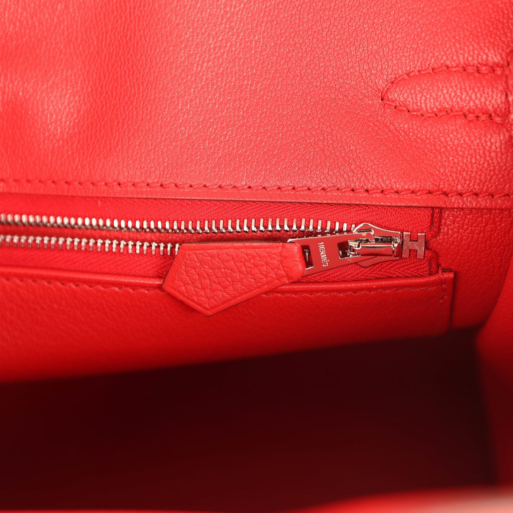Hermes Birkin 25 Rouge Radieux Togo Palladium Hardware