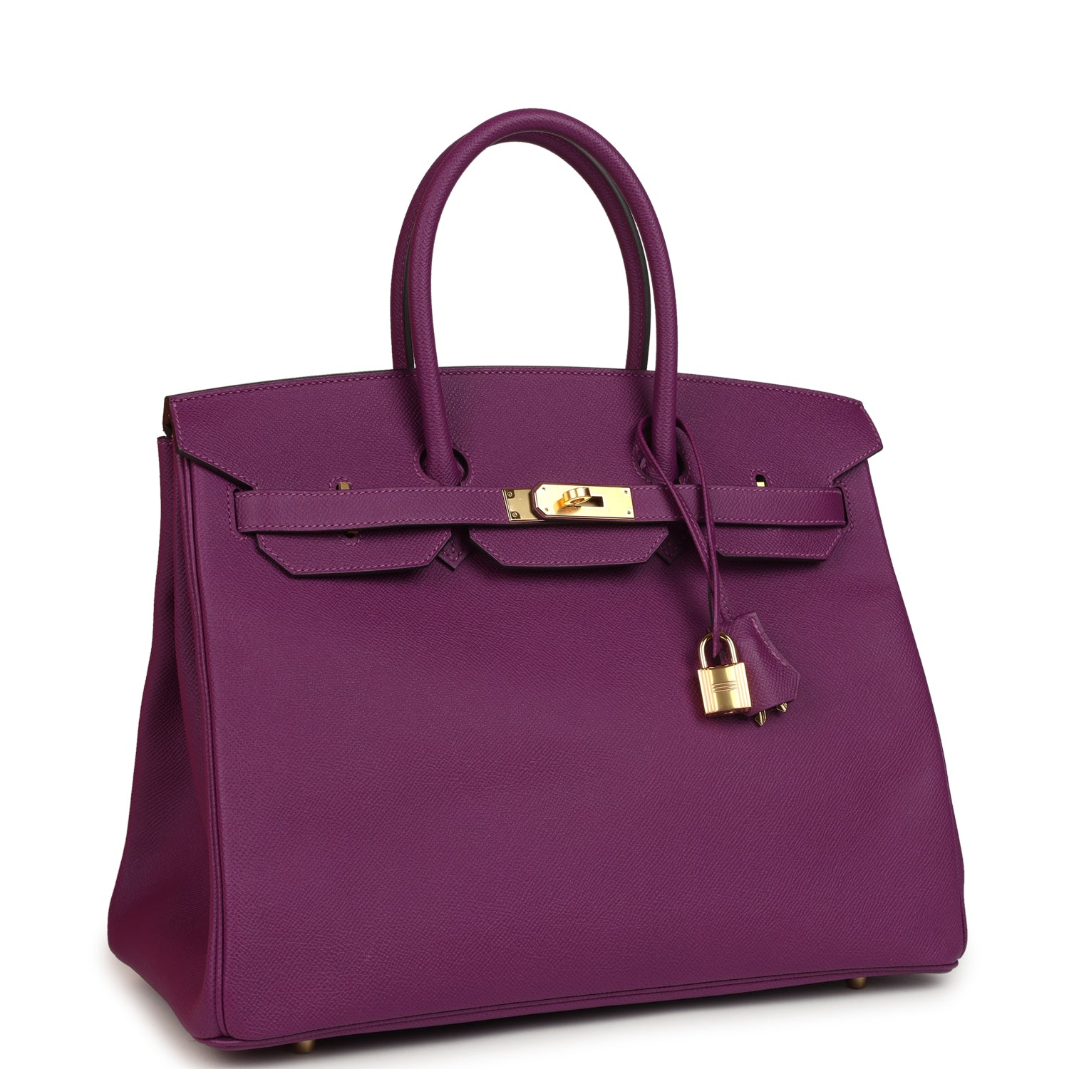 Pre-owned Hermes Birkin 35 Anemone Epsom Gold Hardware