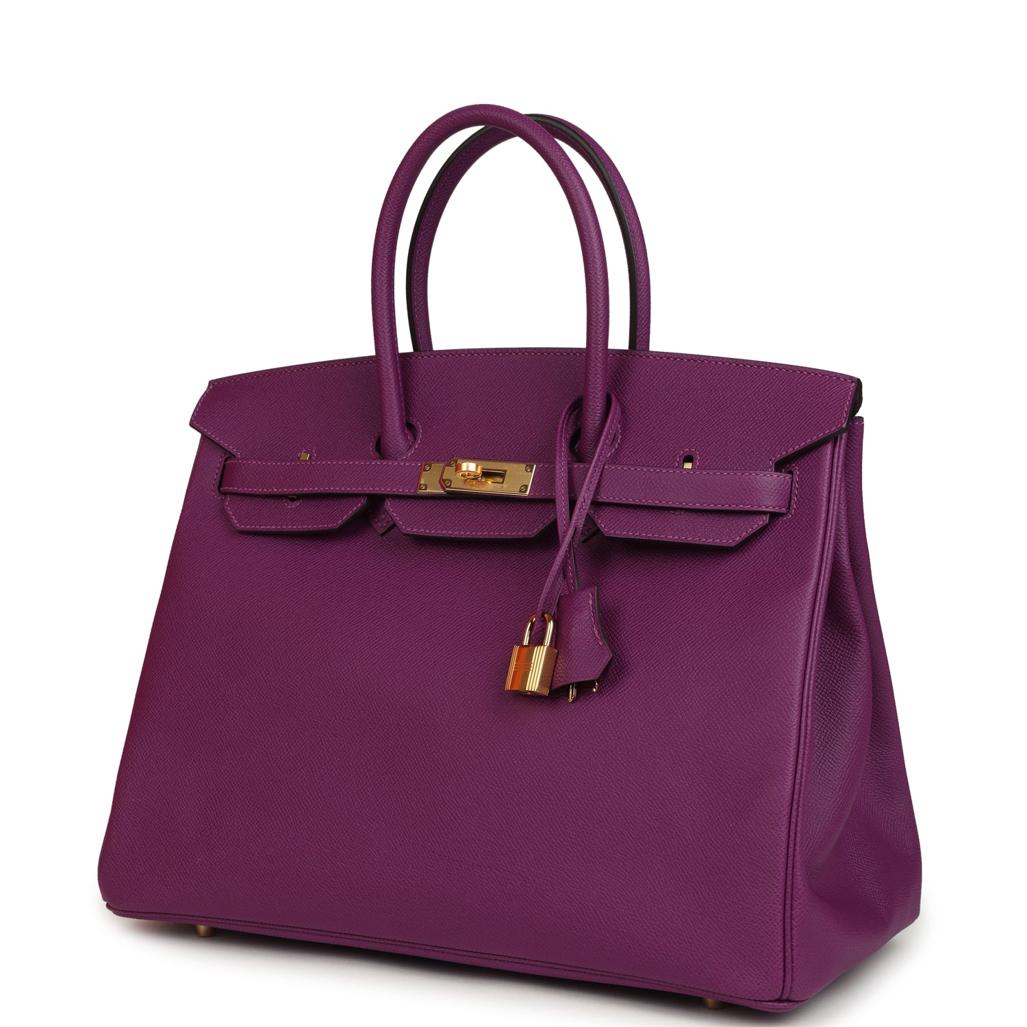 Pre-owned Hermes Birkin 35 Anemone Epsom Gold Hardware