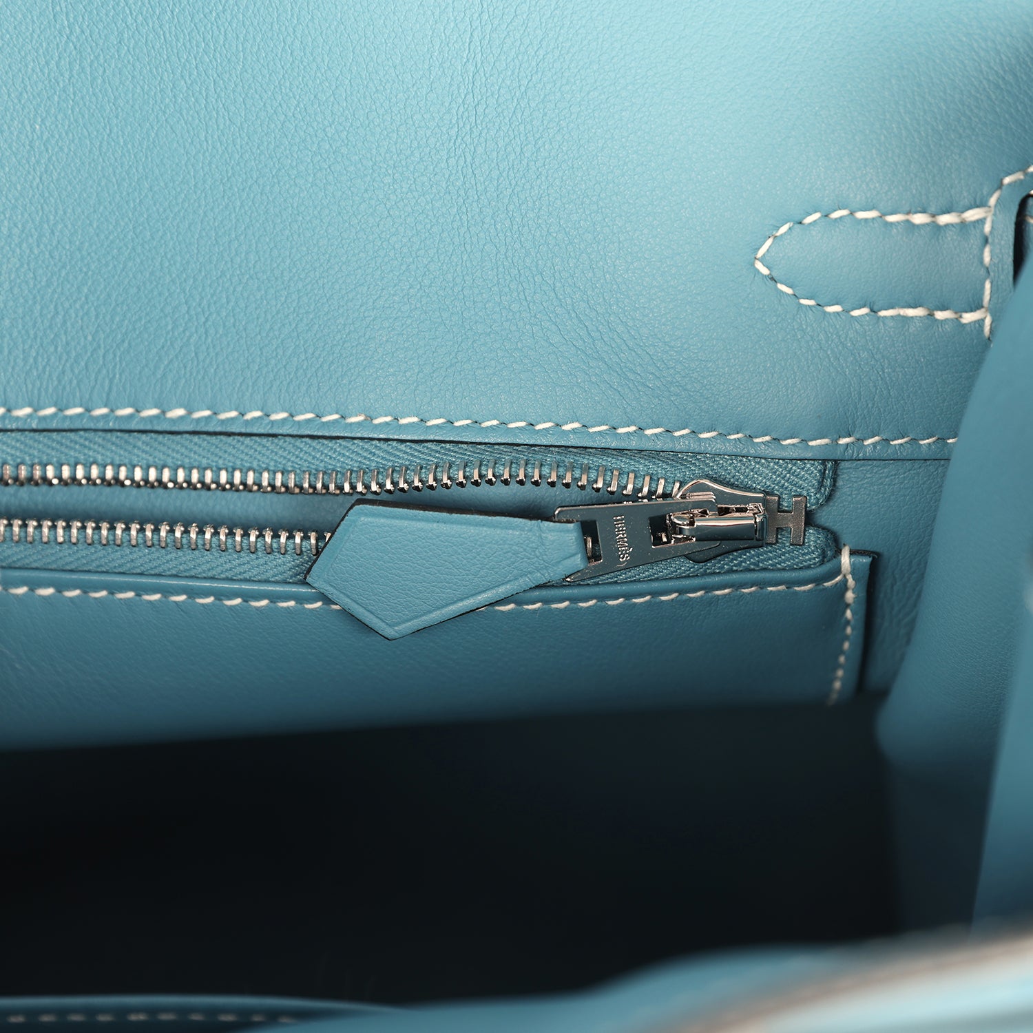 Hermes Birkin 25 Blue Jean Swift Palladium Hardware