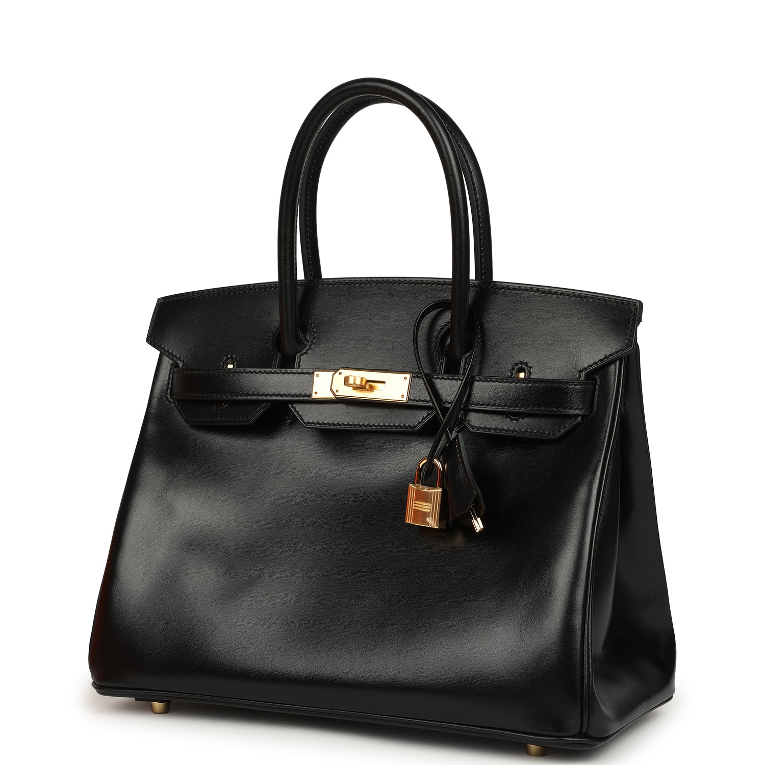 Hermes Birkin 30 Black Box Gold Hardware