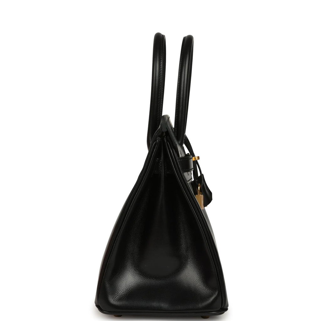 Hermes Birkin 30 Black Box Gold Hardware