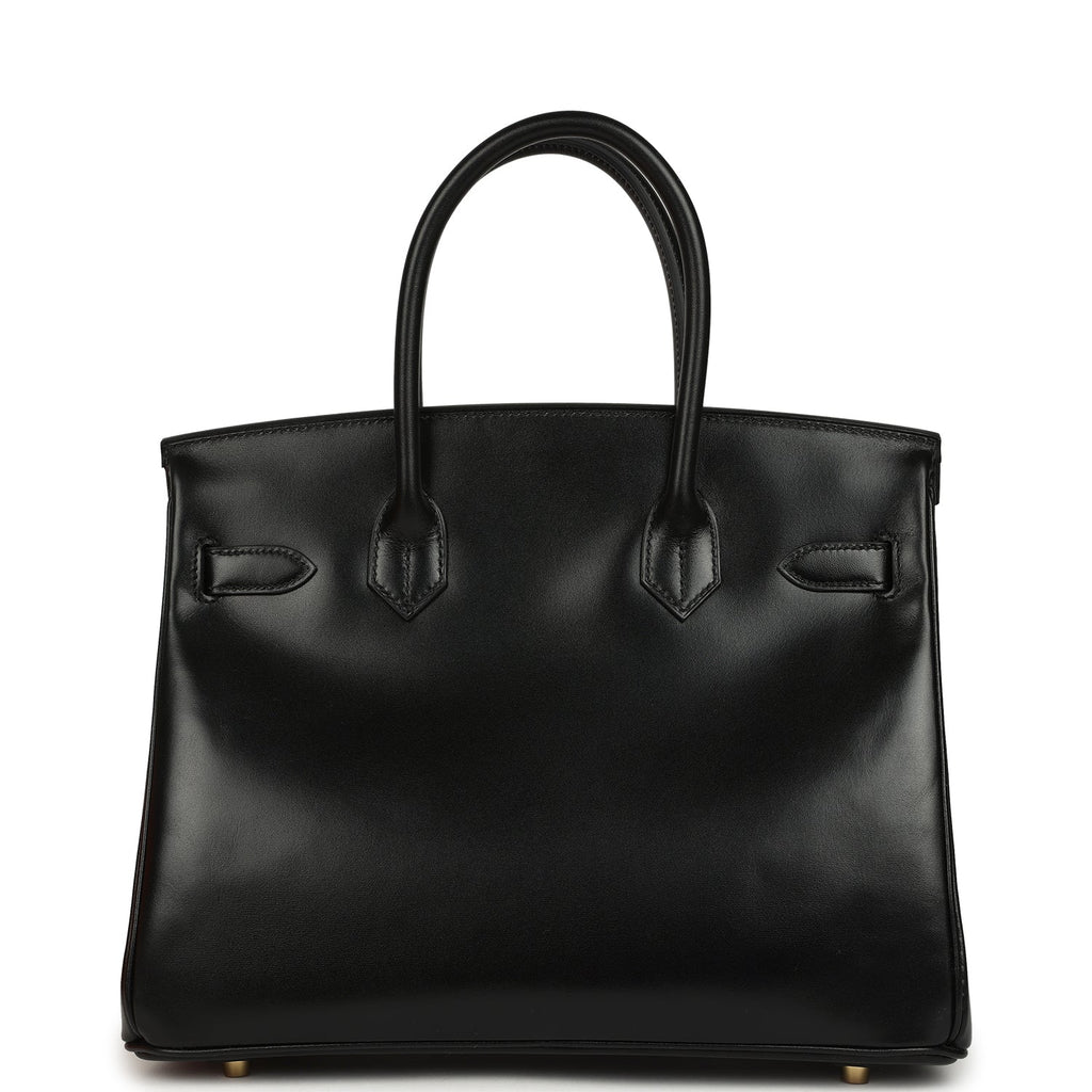 Hermes Birkin 30 Black Box Gold Hardware