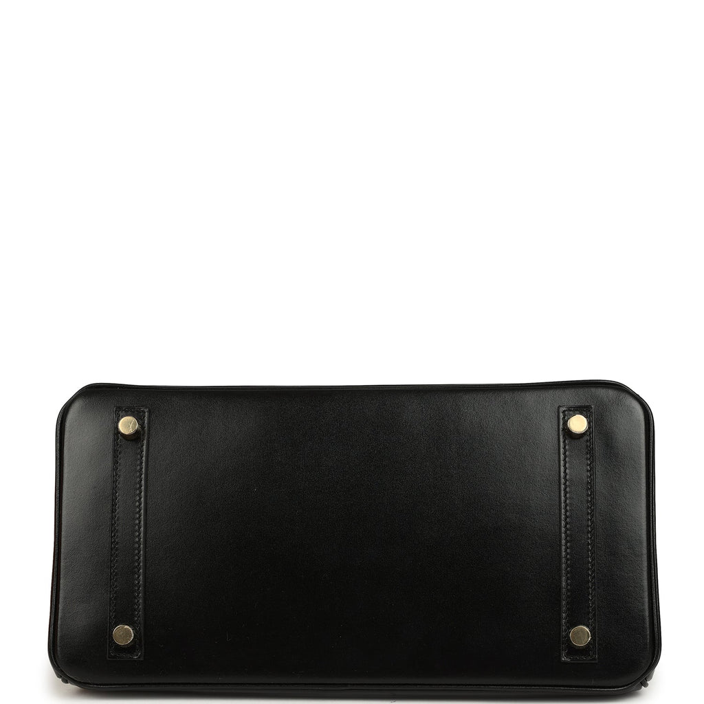 Hermes Birkin 30 Black Box Gold Hardware