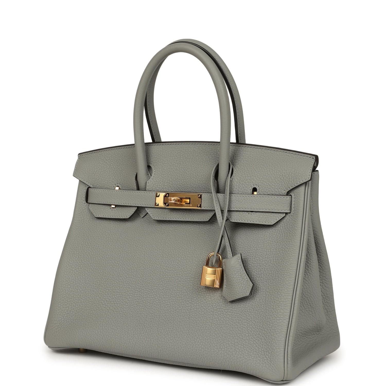 Hermes Birkin 30 Gris Mouette Togo Gold Hardware