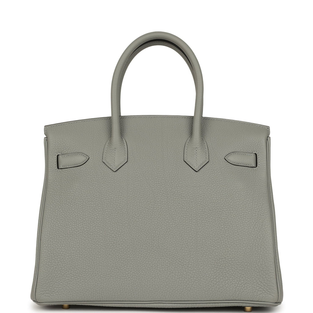 Hermes Birkin 30 Gris Mouette Togo Gold Hardware