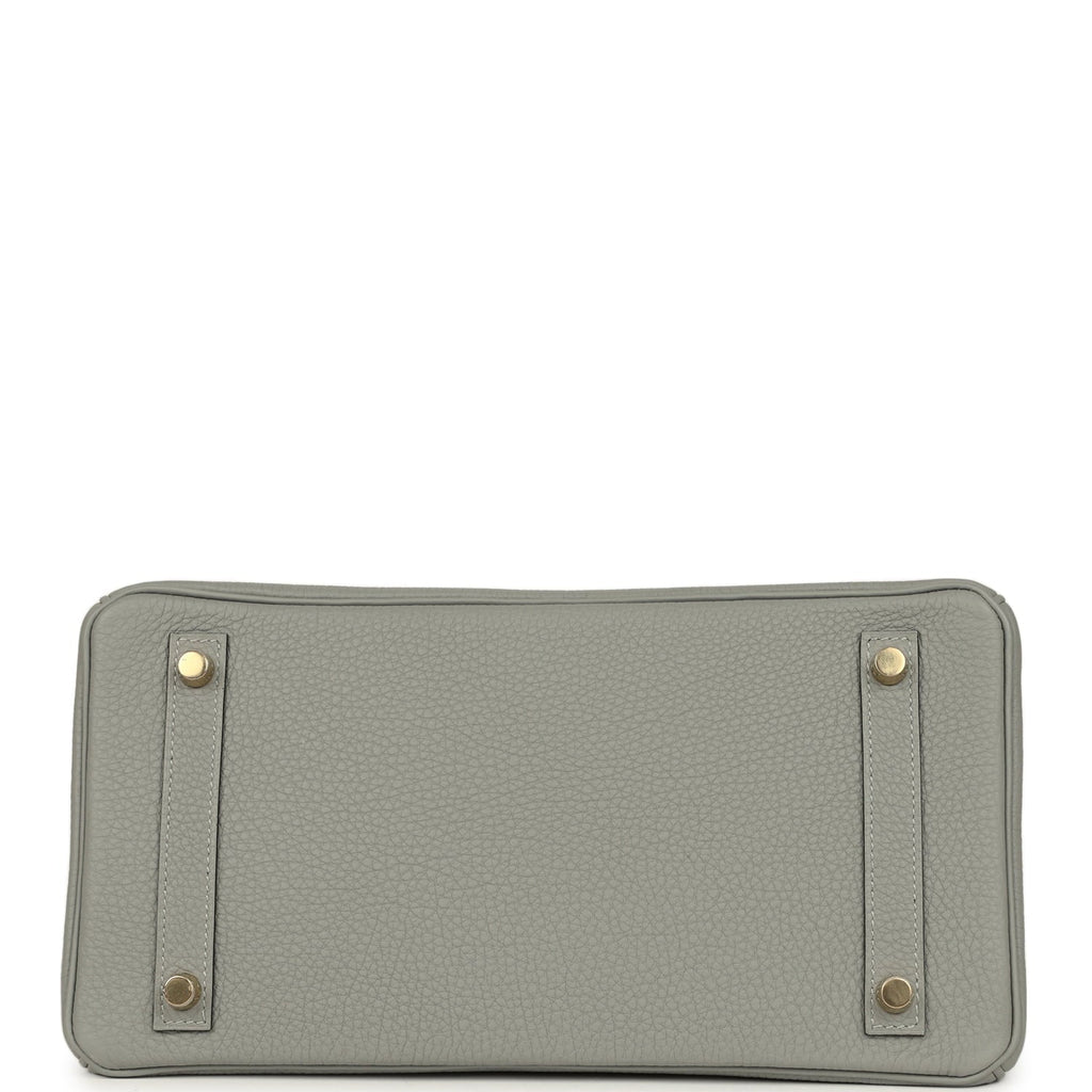 Hermes Birkin 30 Gris Mouette Togo Gold Hardware